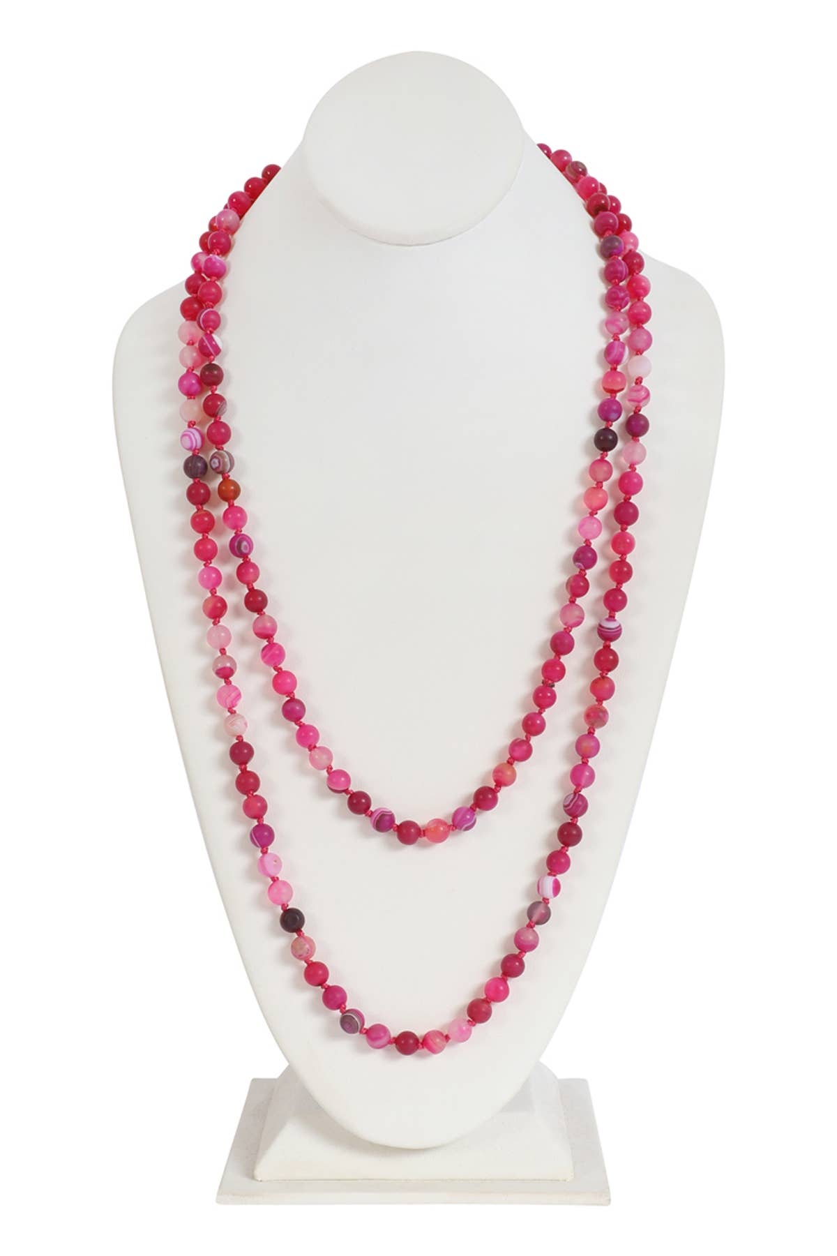 MYS Wholesale Inc - Wholesale Beaded/Pearl Necklace - Natural Stone Hand Knotted Long Necklace22