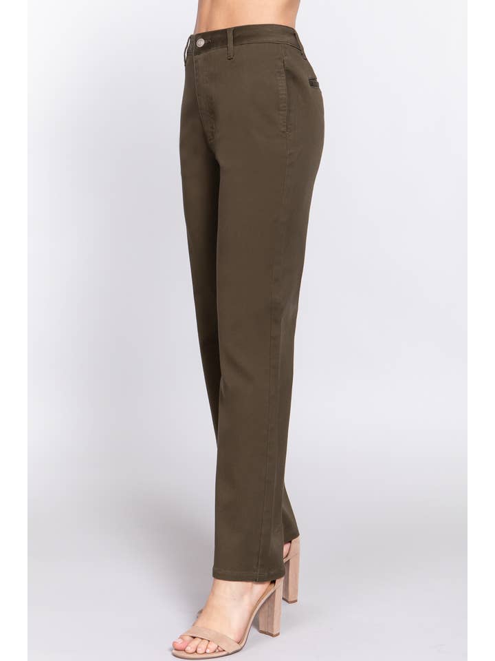 Active Basic | Active USA - Wholesale Pants – Women's - Straight Fit Twill Long Pants 18