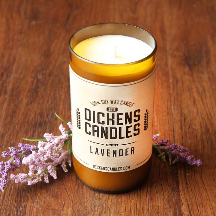 Lavender Classic Jar Filled Candle for wholesale by Dickens Candles