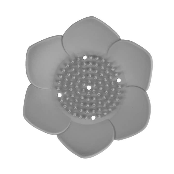 Lotus Shape Soap Dish Light Grey for wholesale by Naples Soap Company | Clean Beauty, Natural Bath & Body
