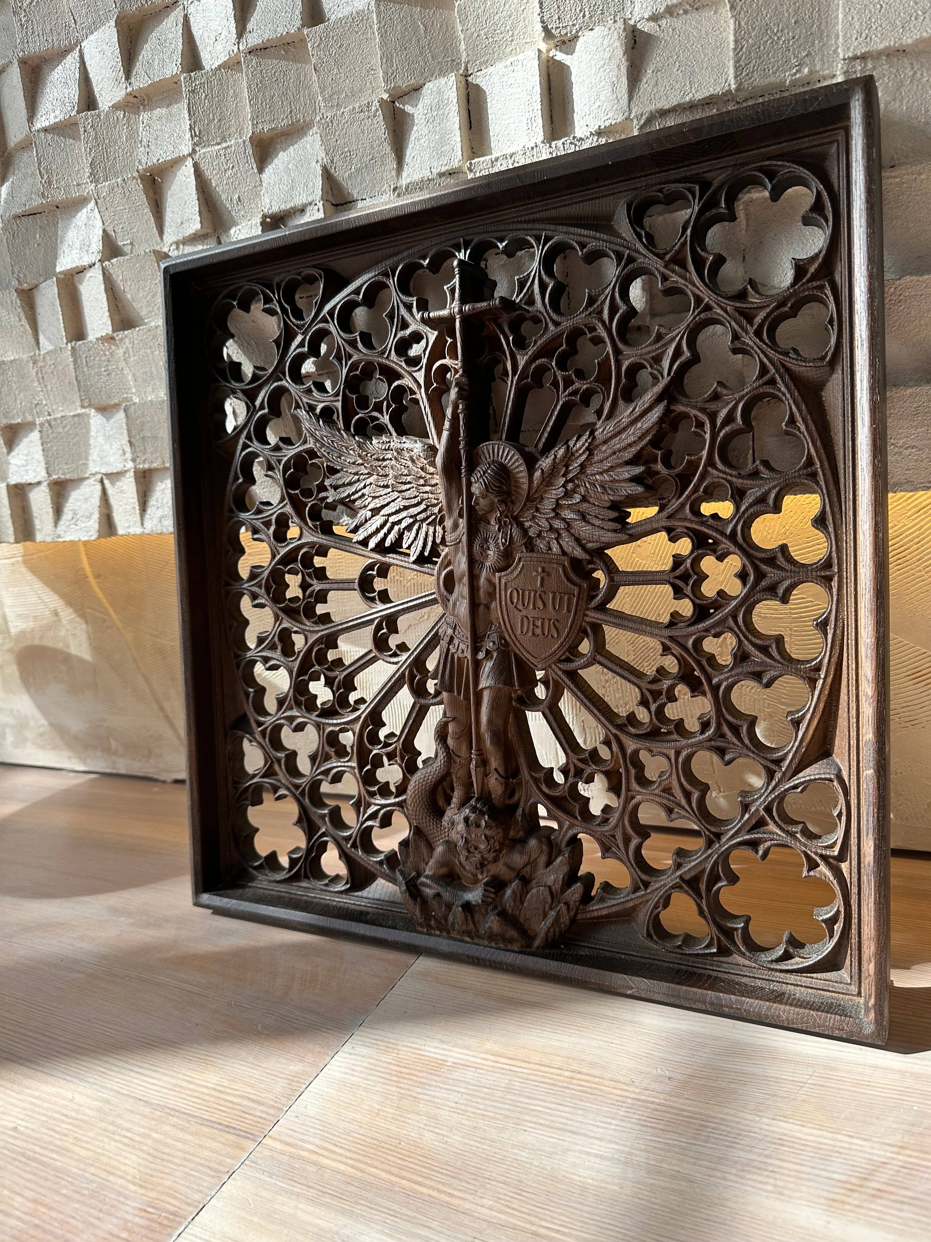 KozakWorkshop – Engroshandel 3D-vægkunst – Ærkeenglen Michael kristen håndlavet dekoration personlig gave19