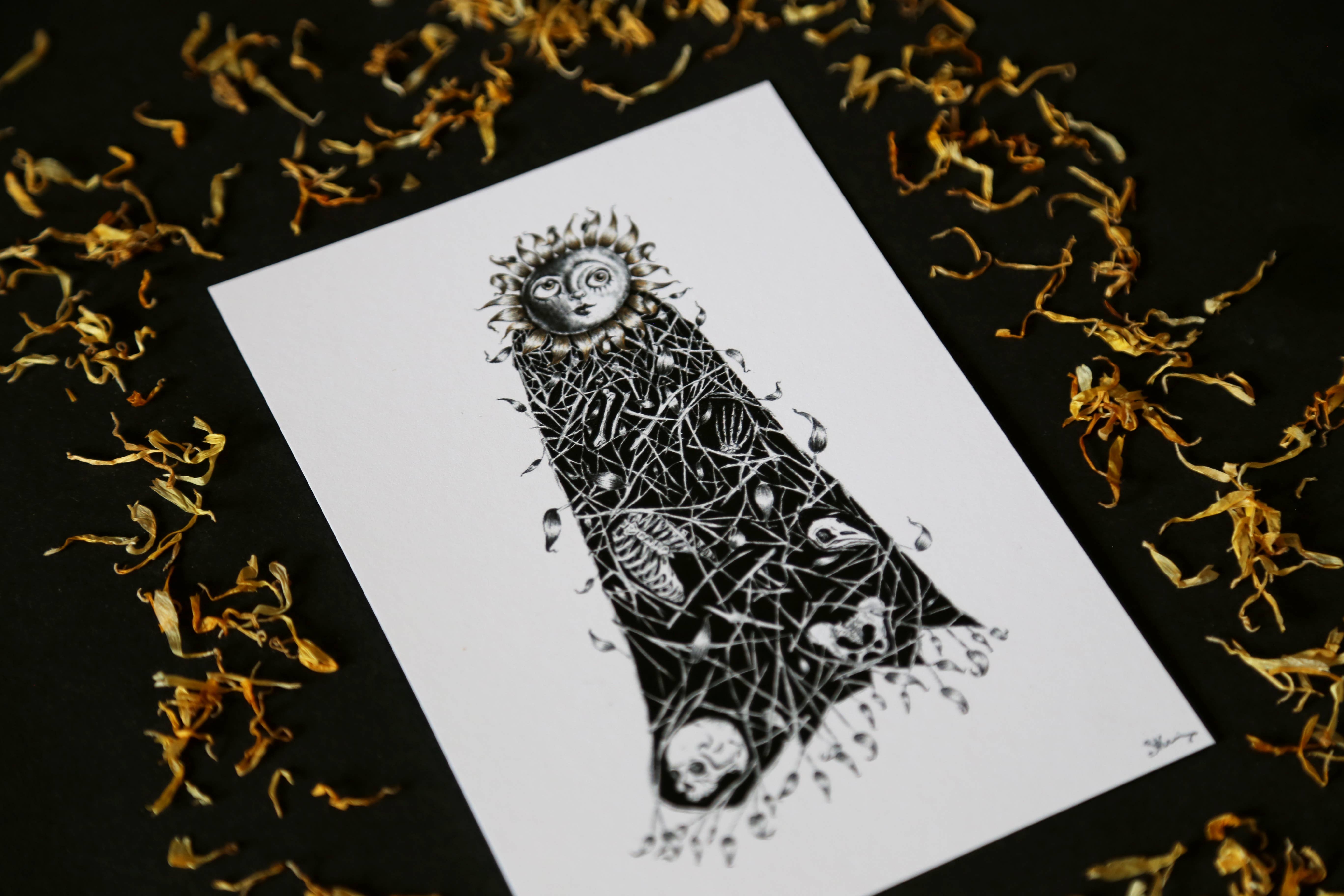 ScreamPrintShop - Vendita all'ingrosso Stampa artistica - Stampa floreale in osso1