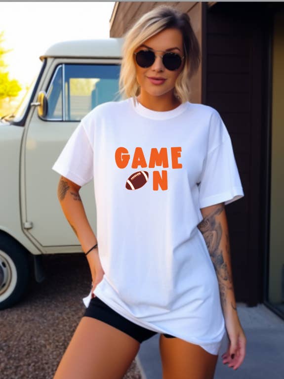 Game On T-Shirt – Glitter Football Fan Gear for wholesale by The Maximalist Boutique