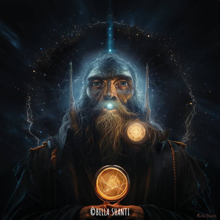 "THE POWERS OF THE WIZARD" ART CANVAS PRINT ready to hang for wholesale by Bella's Miracle Shop