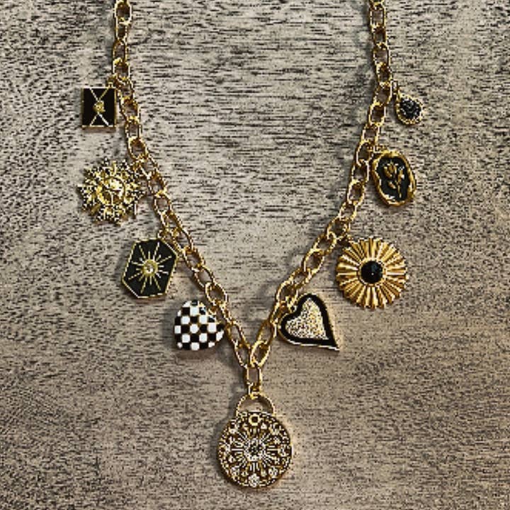 Chasing Cherubs - Wholesale Pendant/Charm Necklace - Black Magic