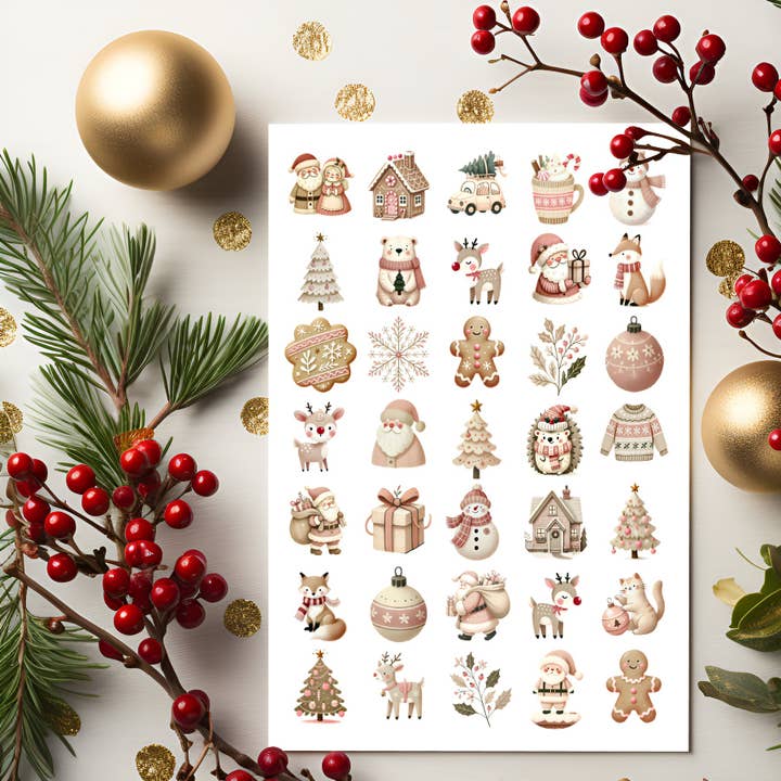 Sticker Sheet Cute Christmas for wholesale by Sticker Varia