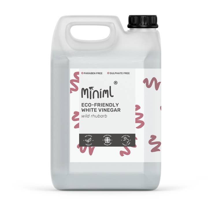 Miniml - Vendita all'ingrosso Detergente multisuperficie - Aceto bianco di rabarbaro selvatico - Ricarica da 5 litri (FCC-MINI-WV3-RPET-5L)