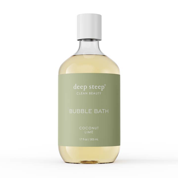 Bubble Bath - Coconut Lime 17oz for wholesale by Deep Steep Clean Beauty
