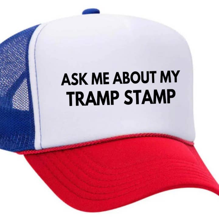 Inappropriate Trucker Hats – Engroshandel Trucker hat - Dame – Spørg mig om min Tramp Stamp Trucker Hat30