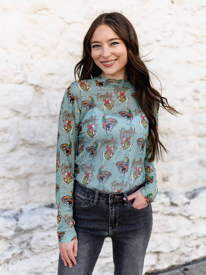 TH1221 HOWDY MESH TOP (7 Piece) for wholesale by Turquoise Haven