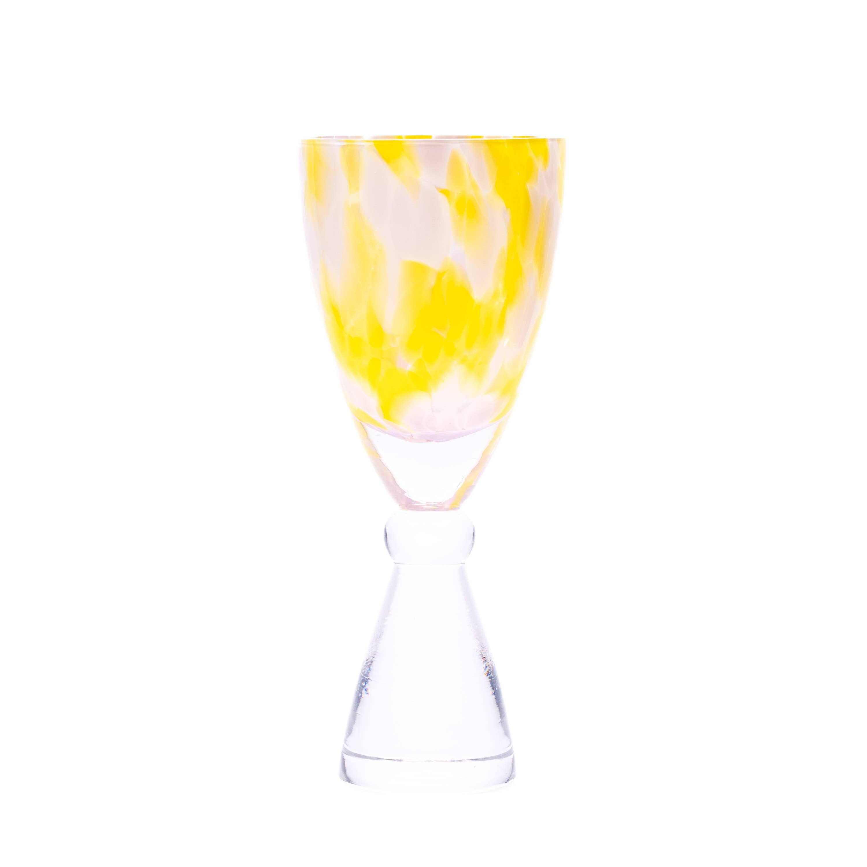 The Glass House Wholesale Interiors Ltd. – wholesale Champagne flute – Yellow speckle champagne flute