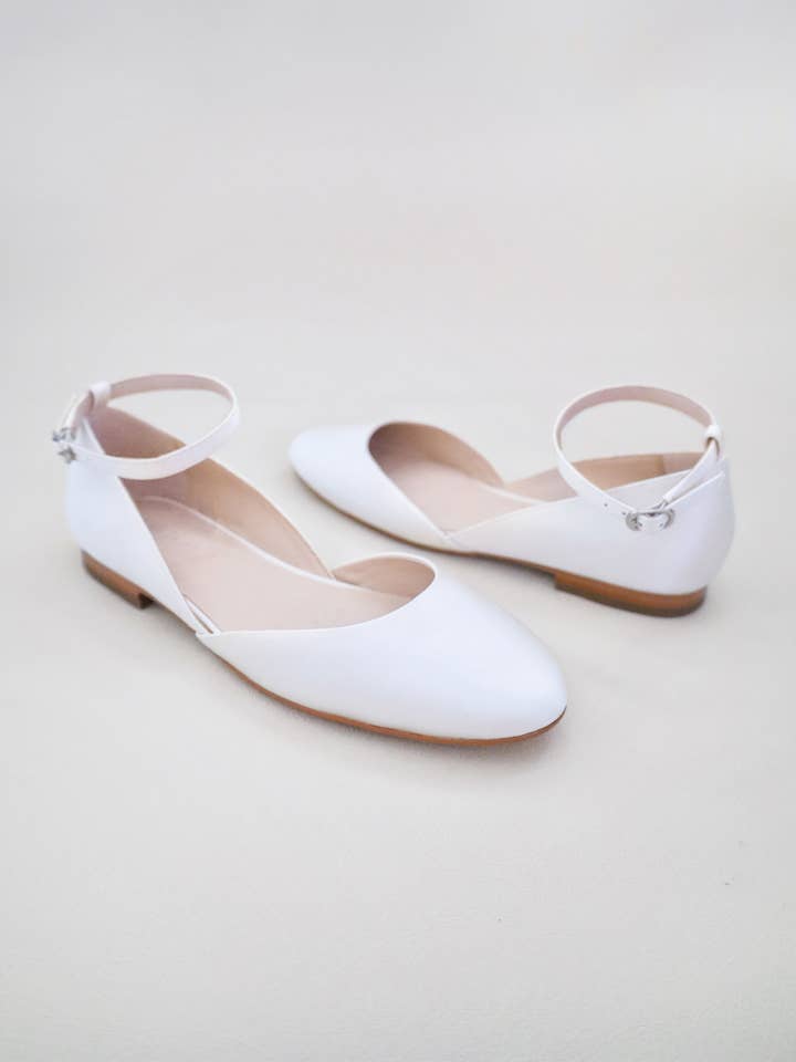 Kailee P. - Wholesale Flats – Women’s - Satin Round Toe Evening Flat with Ankle Strap15