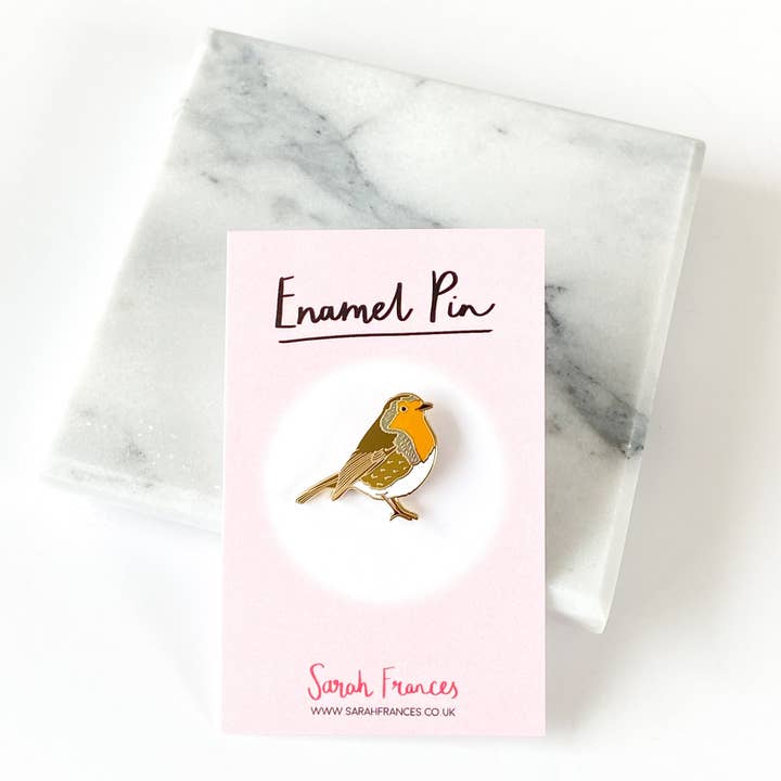 Sarah Frances - Wholesale Lapel Pin/Button - Robin Enamel Pin