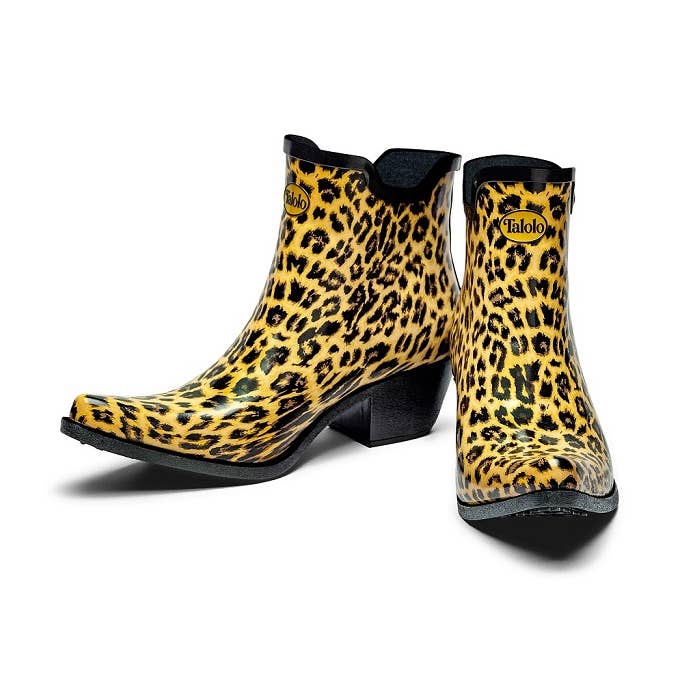 Leopard Spot ankle cowboy rain boots for wholesale by Talolo Boots