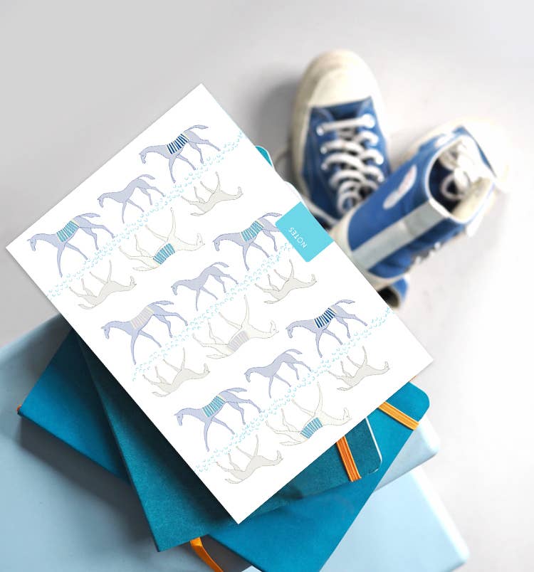 Deckled Edge Ltd - Wholesale Notebook - NOTEBOOK A6: Horse, Mares, Equine, Watercolour,1