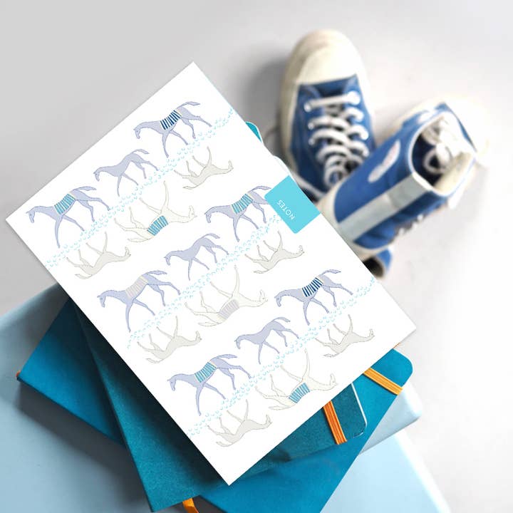 Deckled Edge Ltd - Wholesale Notebook - NOTEBOOK A6: Horse, Mares, Equine, Watercolour,1