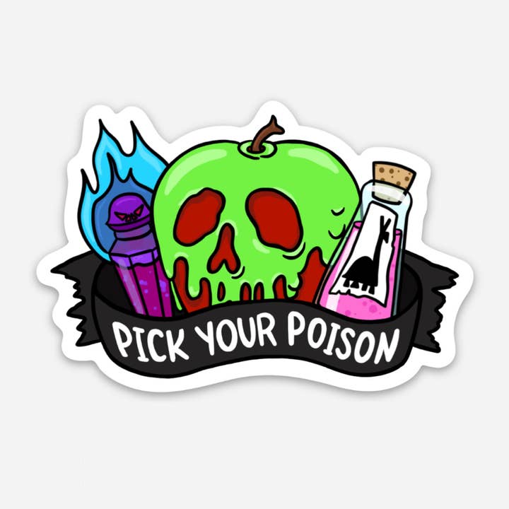 Quikwit Stickers - Vendita all'ingrosso Adesivo - Scegli il tuo adesivo Poison1