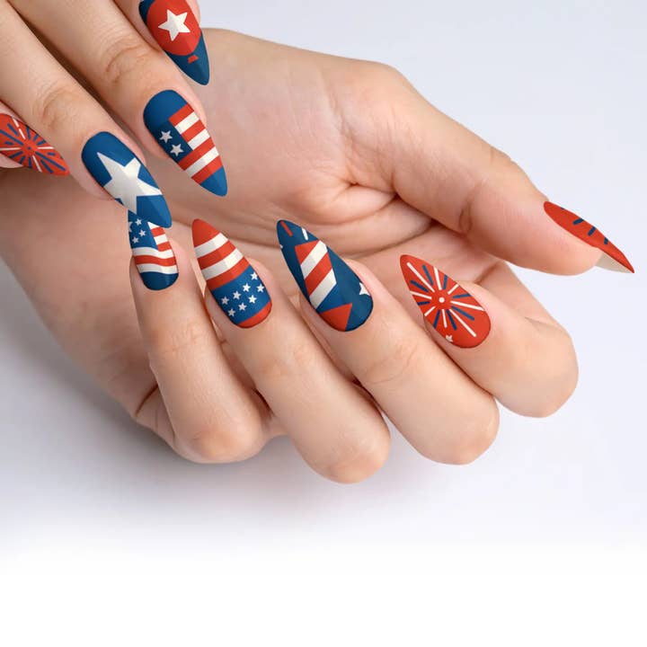 Vuurwerk Chic Labor Day USA Vakantie Set11 Druknagels voor wholesale door FYNE BODY