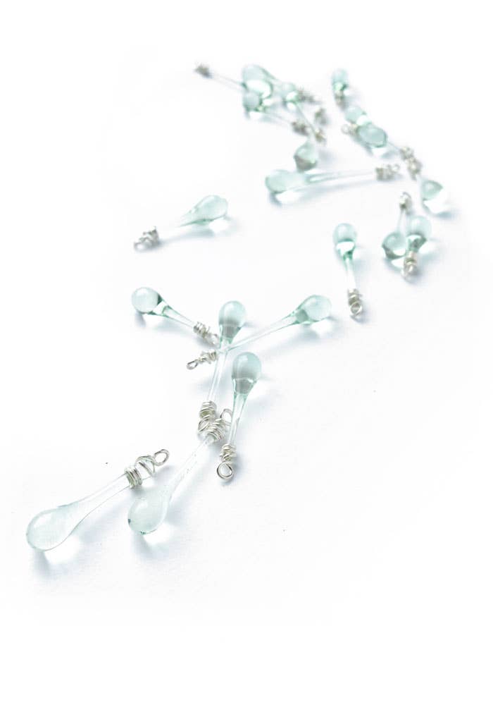 Sundrop Jewelry - Wholesale Pendant/Charm Necklace - Asymmetric Necklace with Loops of Silver Ribbon6