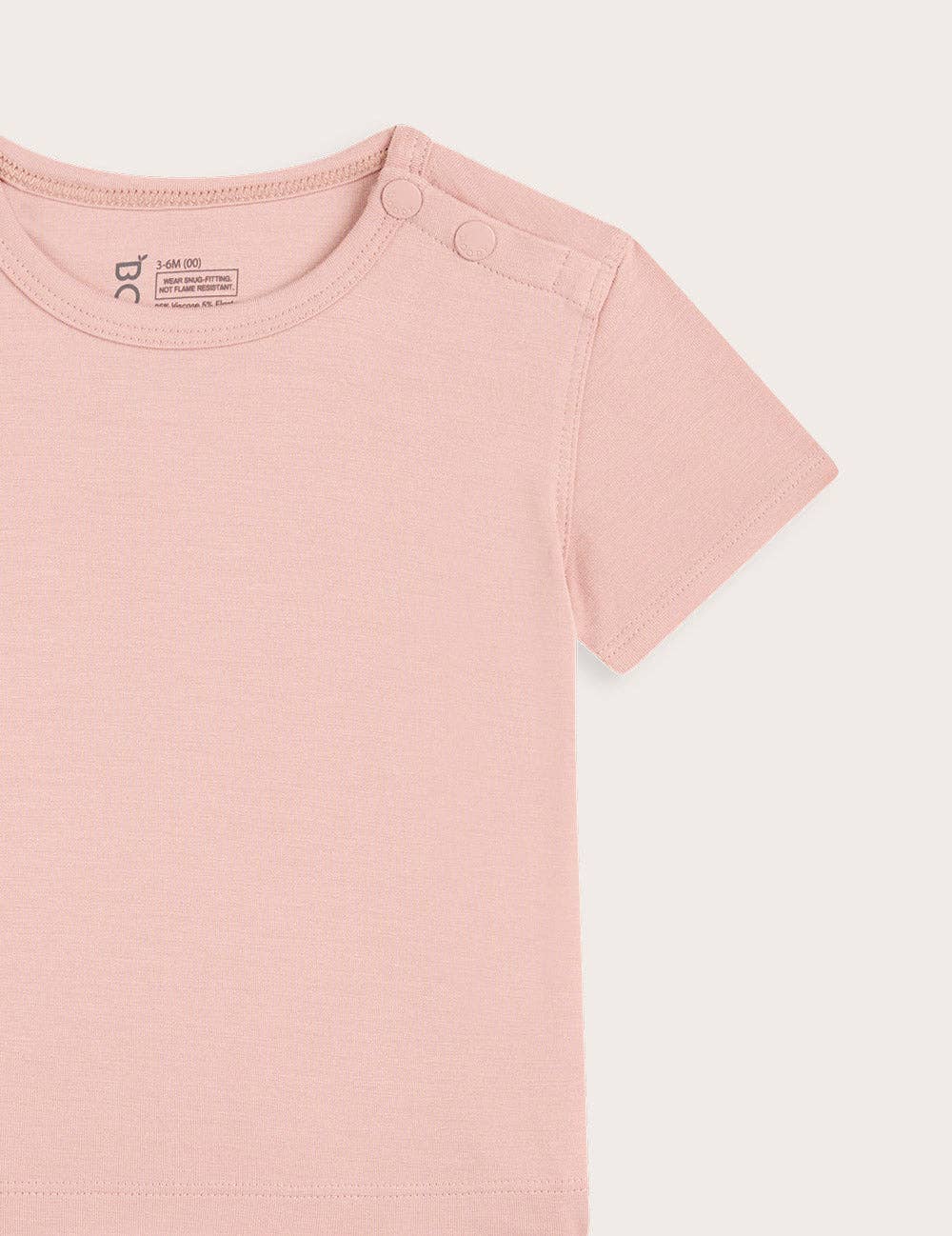 Baby Short Sleeve T-Shirt - Dusty Pink for wholesale on Faire0
