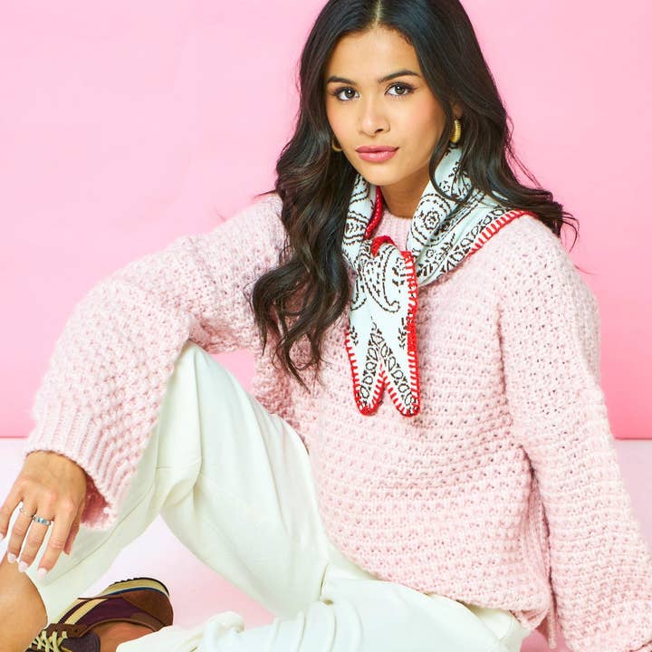 Cara & The Sky - Wholesale Knit Sweater - Women's - Darwin Oversized Chunky Knit Jumper Pink7