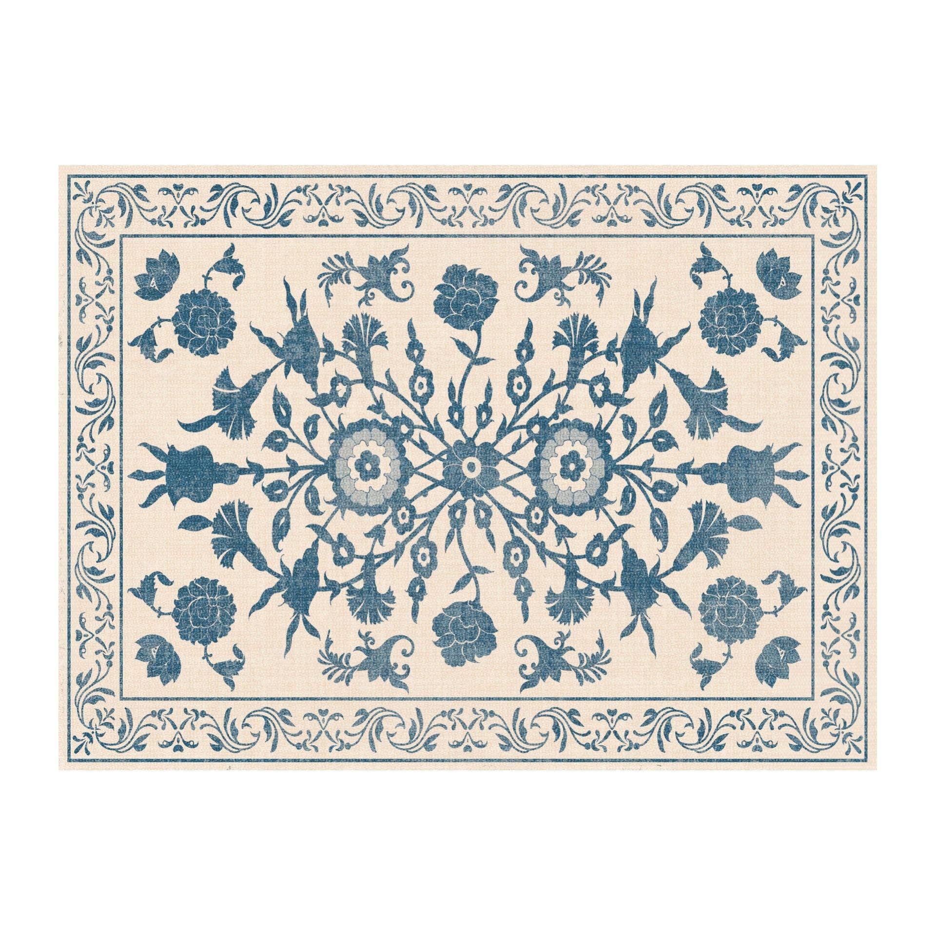 Carolina Creekhouse - Wholesale Floor Mat - Amelia FloorFlat | Blue - Premium Vinyl Mat0