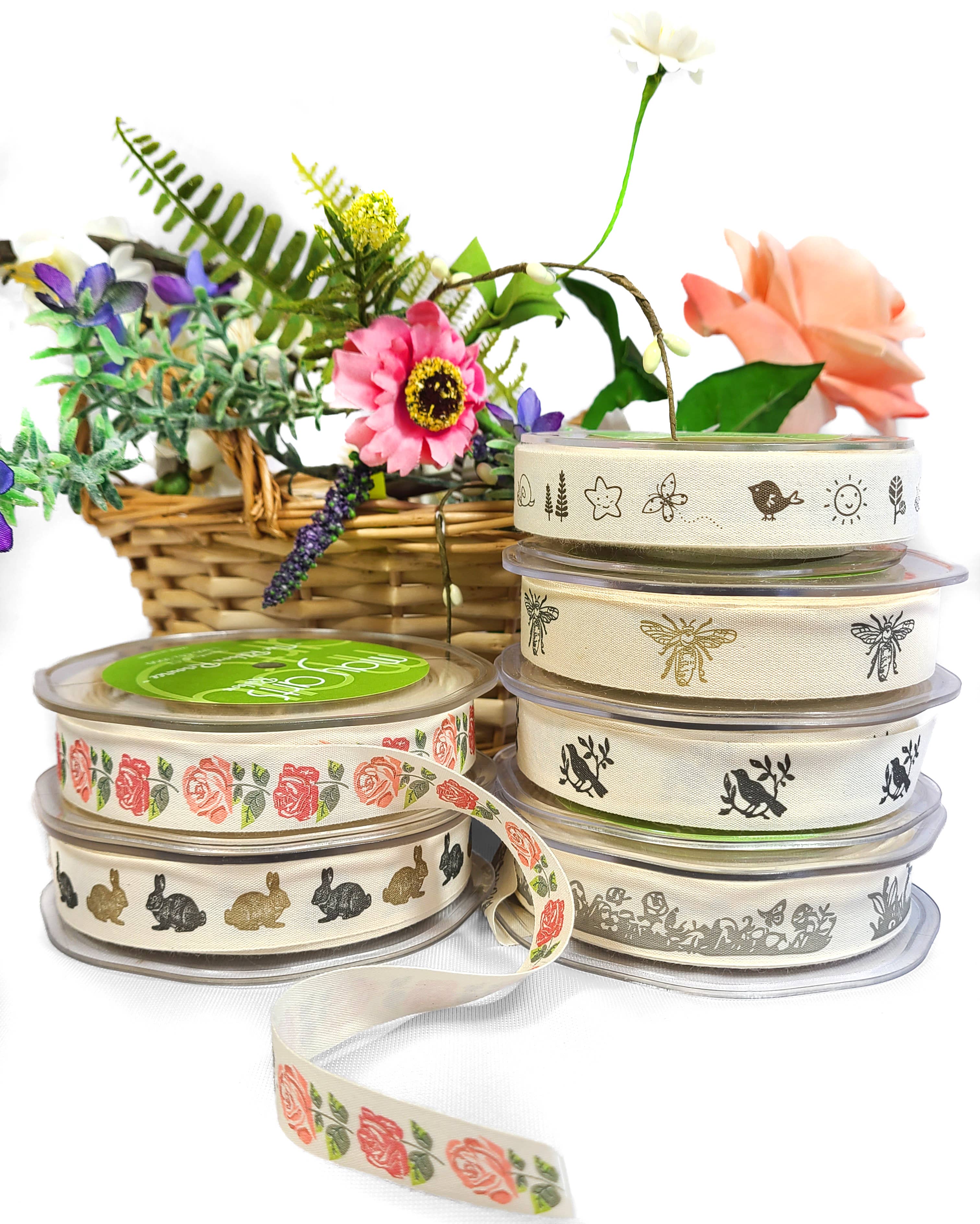 May Arts Ribbon – wholesale Band – 3/4 ”Merry Christmas Print 100% bomullsband1