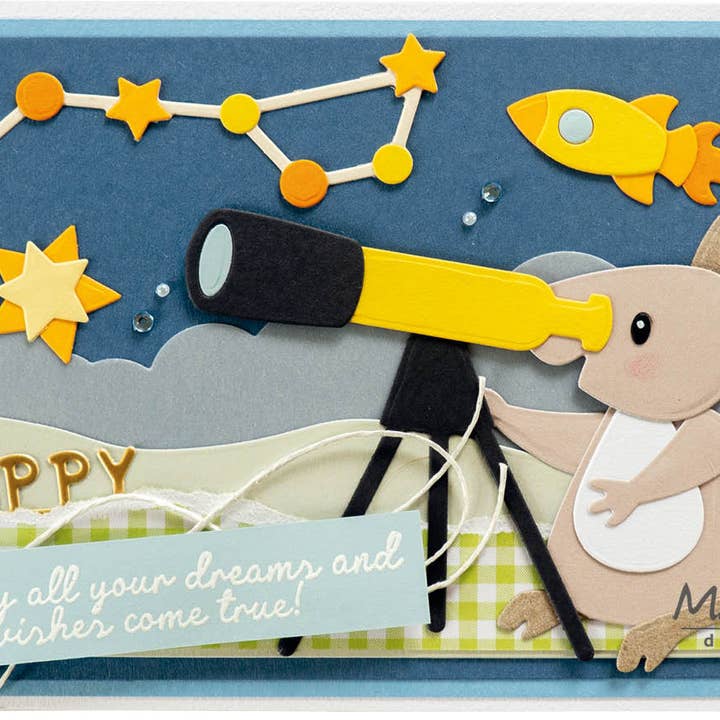 Ecstasy Crafts Distributing - Wholesale Craft Supplies - Marianne Design Craftables Die - Congratulations Circle By Marleen3