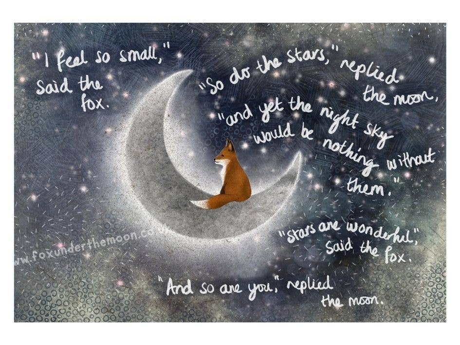Fox Under The Moon - Wholesale Art Print - A4 Art Print ~ Small3