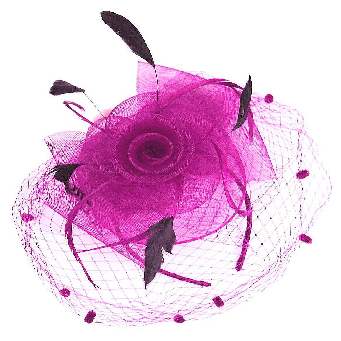 Diacly - Wholesale Fascinator Hat - Women's - Flower Mesh Flapper Fascinator s116