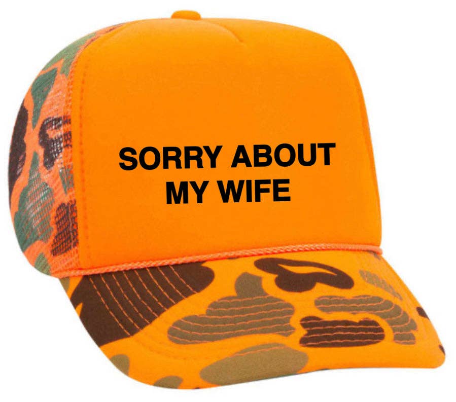 Inappropriate Trucker Hats – boné - Unissexo por atacado – Desculpe, sobre o Chapéu My Wife Trucker14