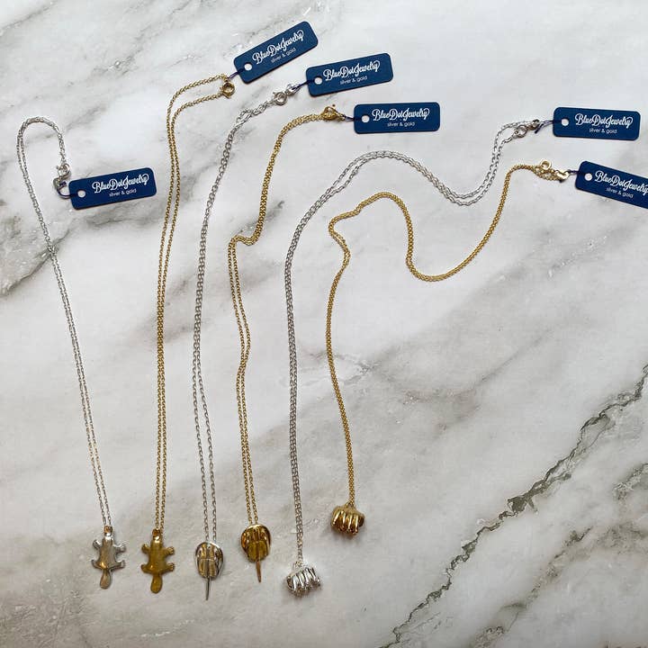 Blue Dot Jewelry - Wholesale Pendant/Charm Necklace - Silver Elephant and Baby Necklace2