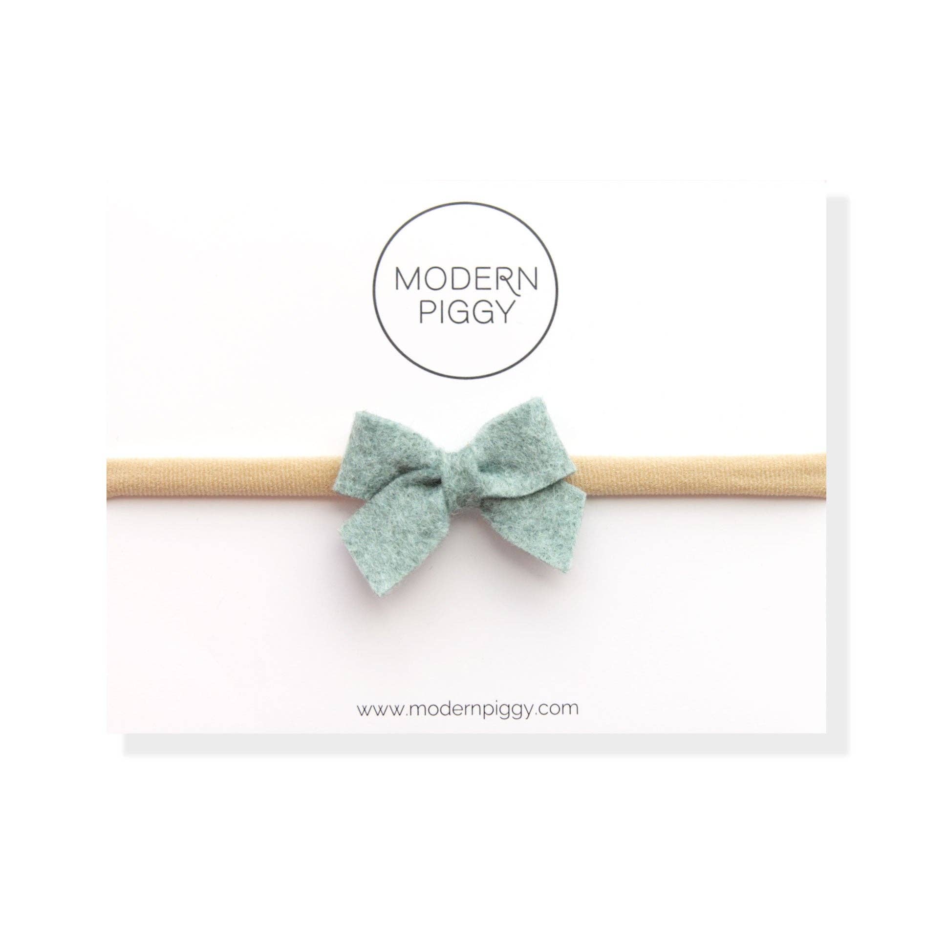 Robin Egg | Felt Baby Bow for wholesale by Modern Piggy