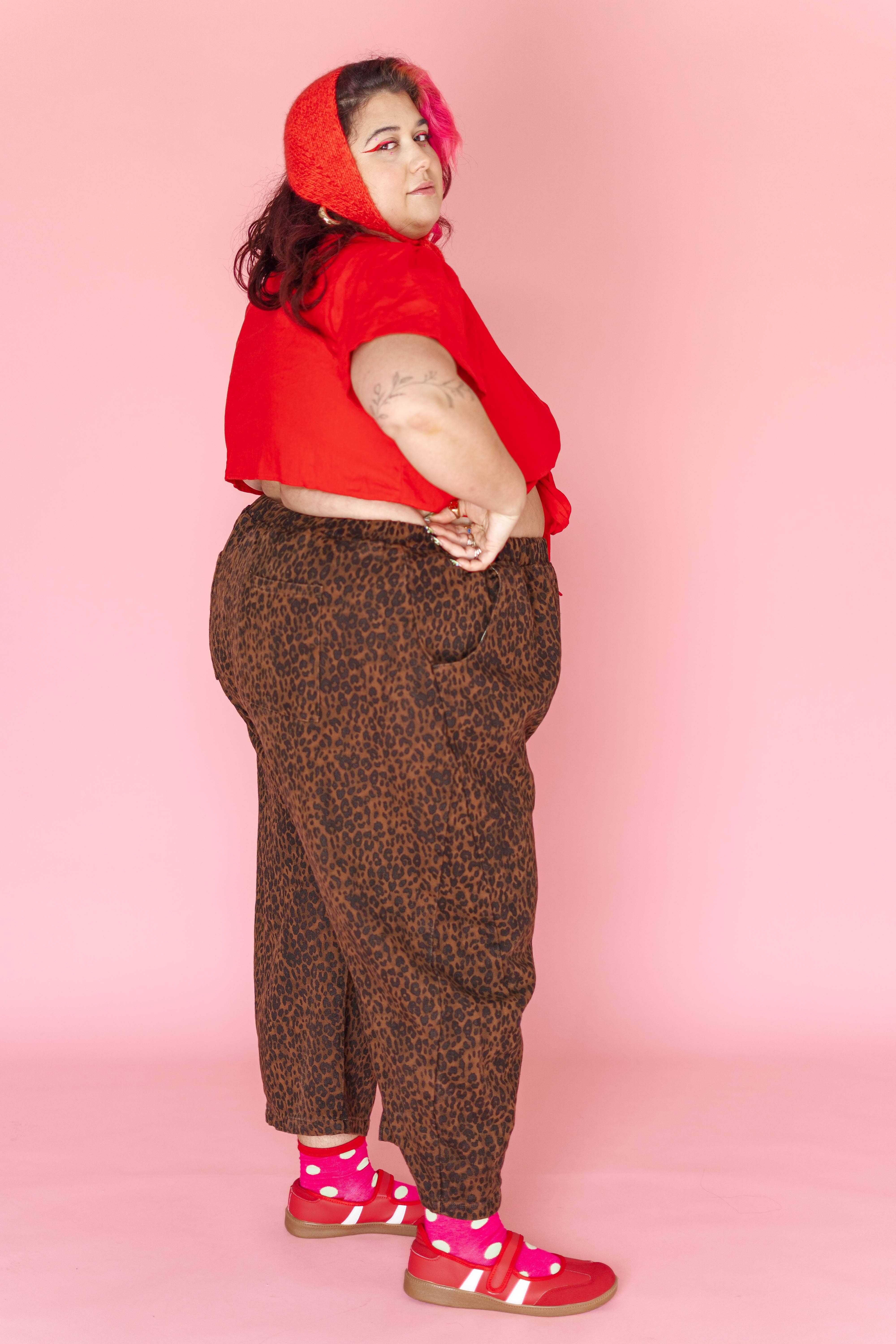 Nettle Studios - Wholesale Pants - Women's - Size Inclusive Gender Neutral Leopard Twill Balloon Pant15