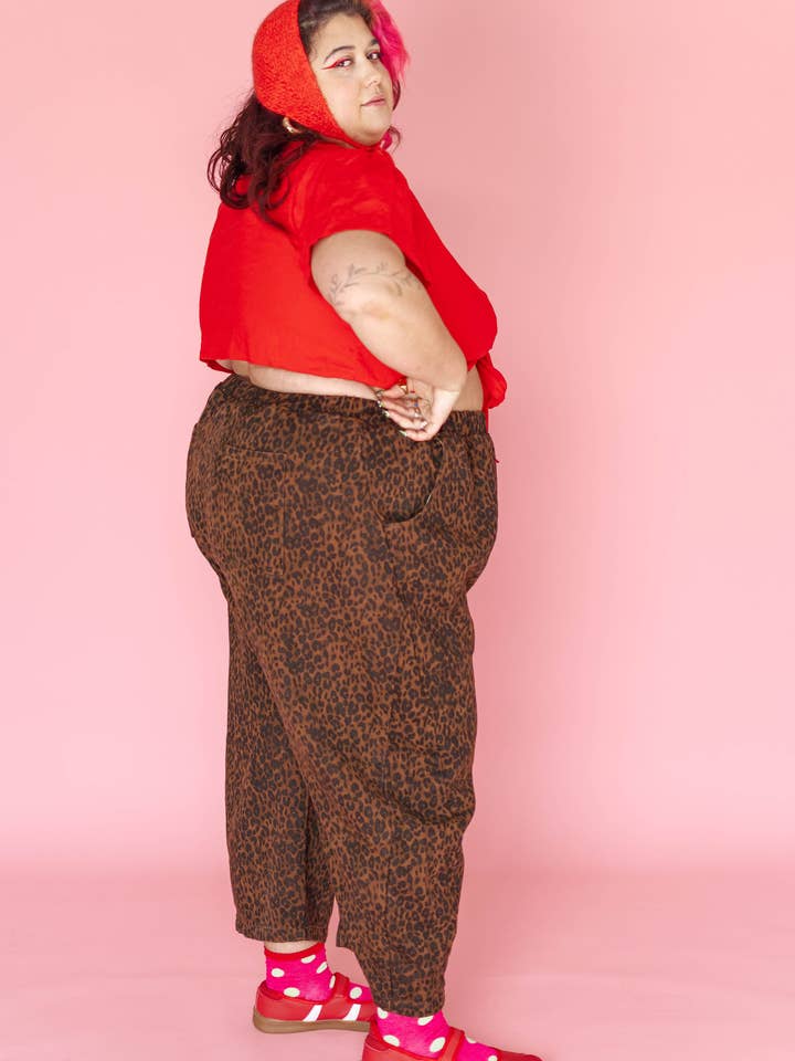 Nettle Studios - Wholesale Pants - Women's - Size Inclusive Gender Neutral Leopard Twill Balloon Pant15