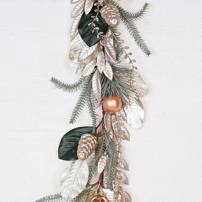 Impressive Enterprises, Inc. - Wholesale Bunting/Garland - 30781- 4ft Garland-Fancy Champagne Holiday garland