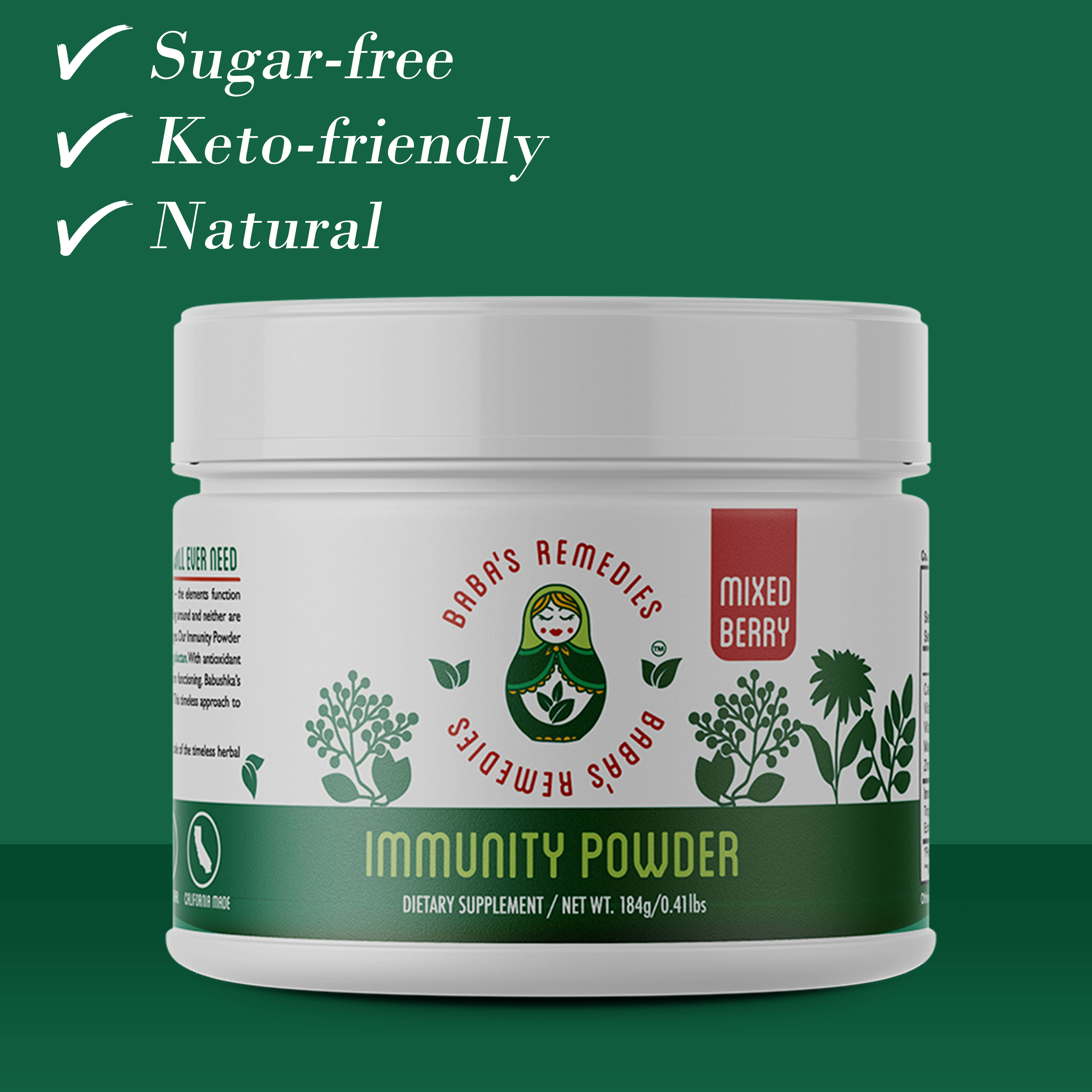 Baba's Remedies - Wholesale Powdered Health Drink - Baba's Remedies Immunity & Allergy Powder Mixed Berry5