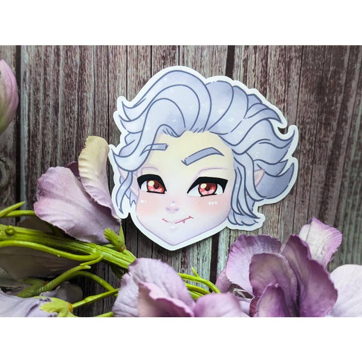 Adesivo in vinile Chibi Pale Elf Vampire Boy RPG per la vendita all'ingrosso da parte di Witchbriar Cottage