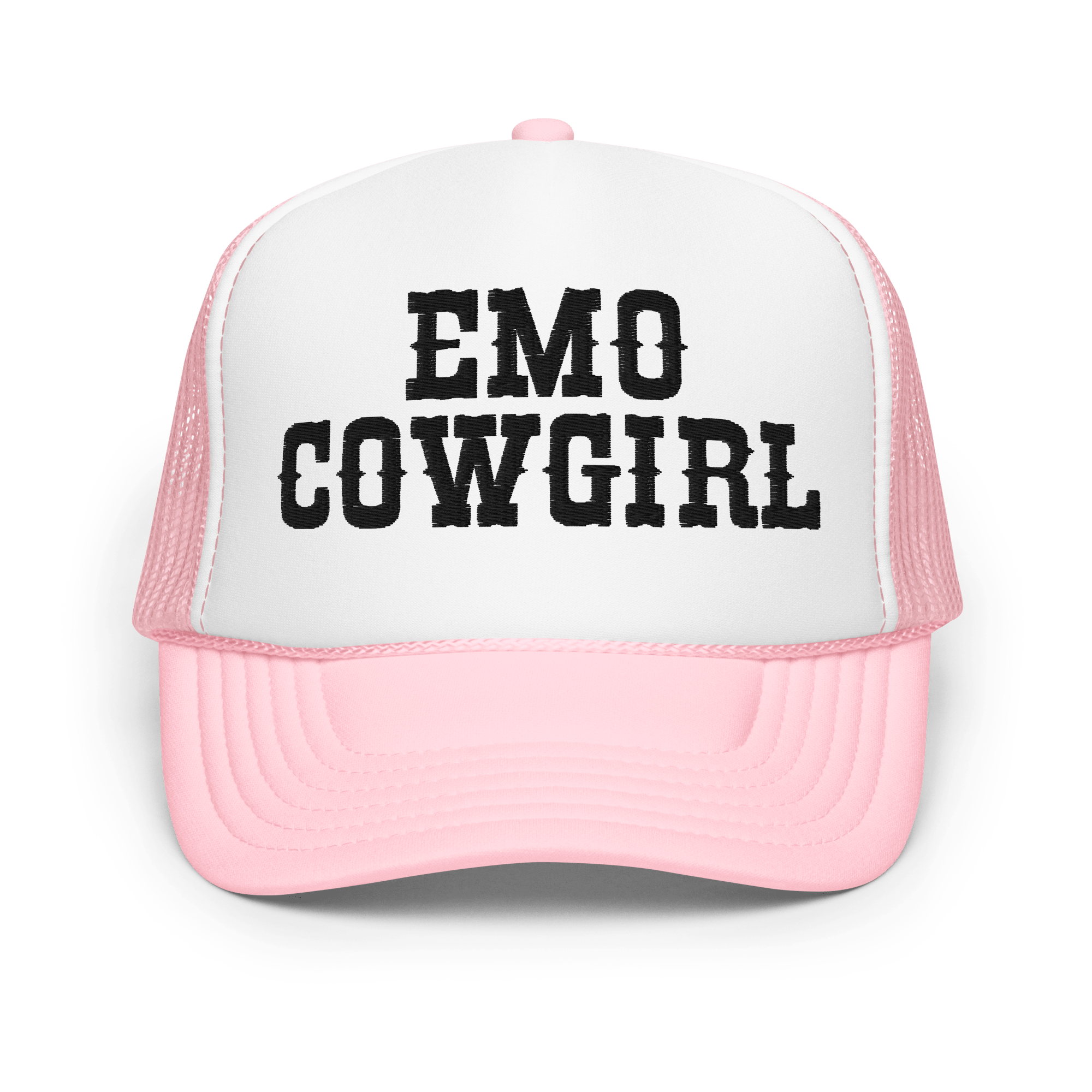 Goth Cloth Co. - Wholesale Trucker Hat - Women's - Emo Cowgirl Embroidered Foam Trucker Hat9