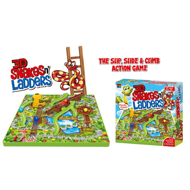 Daniel James - Vente Jeux de société - Jeu de plateau 3D Snakes and Ladders par Kertoy