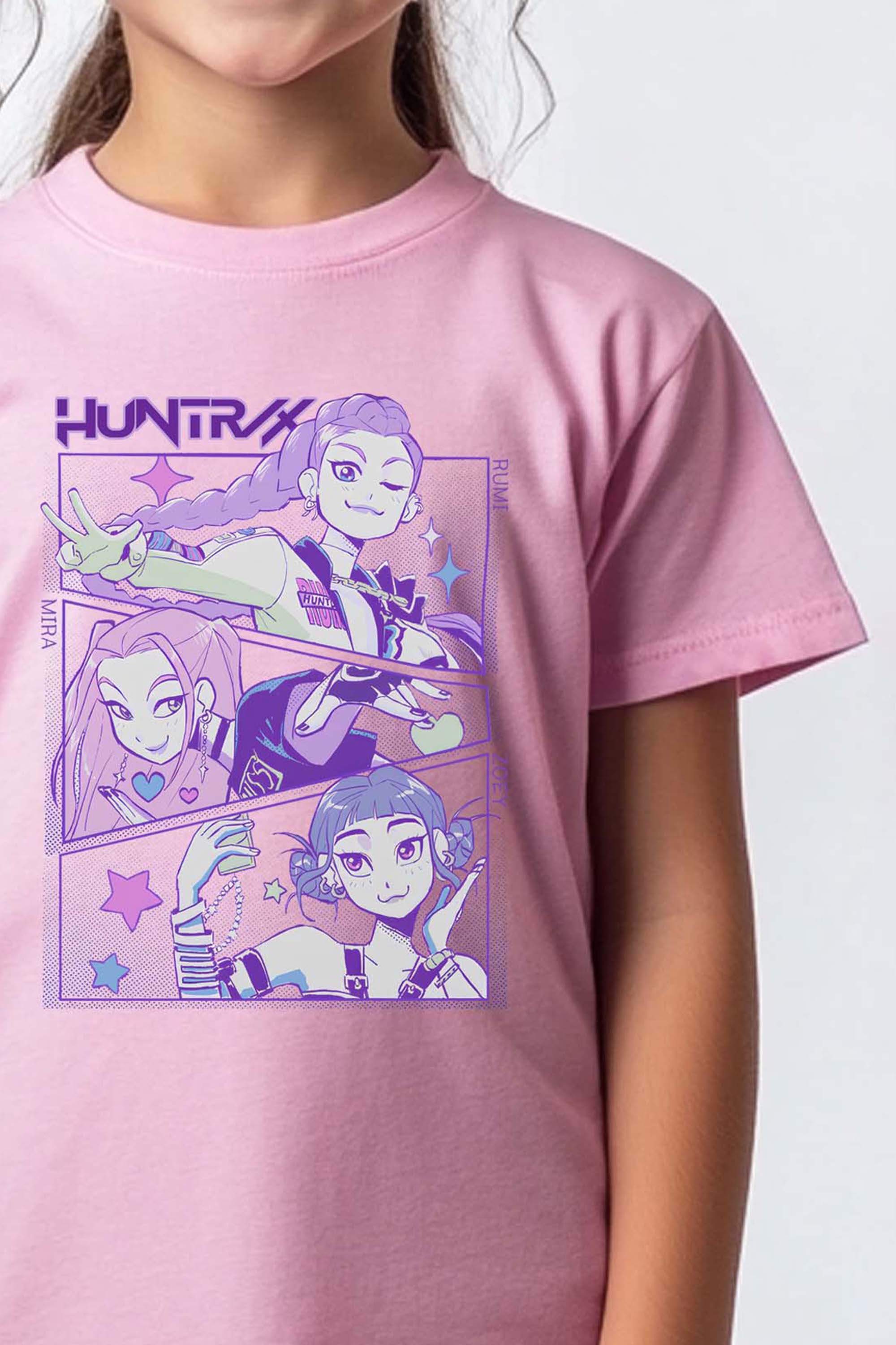 Missi Clothing – wholesale Screen-printed t-shirt – Kids – Kids Huntrix K-pop Anime Printed T-Shirt6