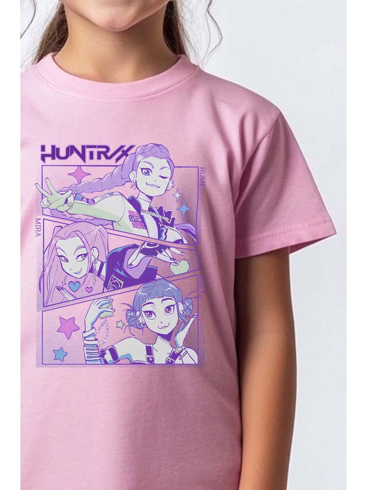 Missi Clothing – wholesale Screen-printed t-shirt – Kids – Kids Huntrix K-pop Anime Printed T-Shirt6