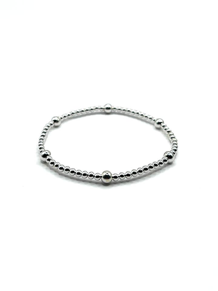 925 Sterling Silver Poppy Station Bracelet - New Jewelry for wholesale by Kaylie Dawn Jewelry