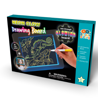 Buddy and Barney LLC - Wholesale Drawing Board - Kids & Baby - Neon Glow Drawing Board LED1