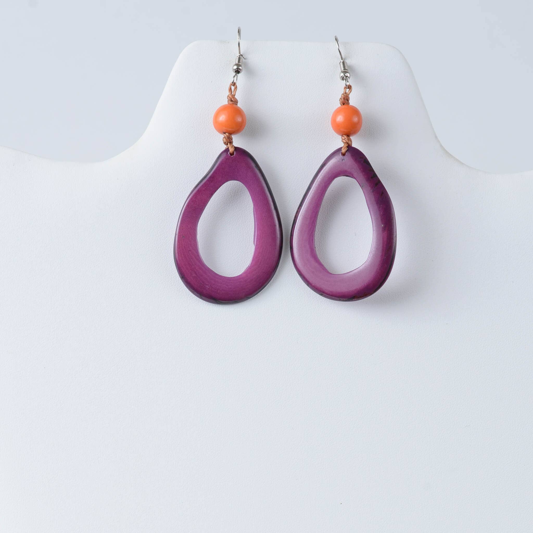 TaguArtsy - Wholesale Dangle Earrings - Alicia Tagua Oval Drop Earrings | Handmade & Lightweight 11