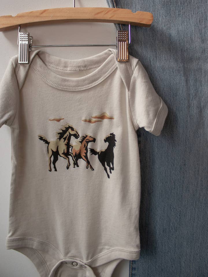 Wild Horses Western Infant Onesie for wholesale by Shop Good