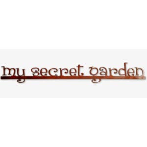 My Secret Garden Sign for wholesale by Elizabeth Keith Designs