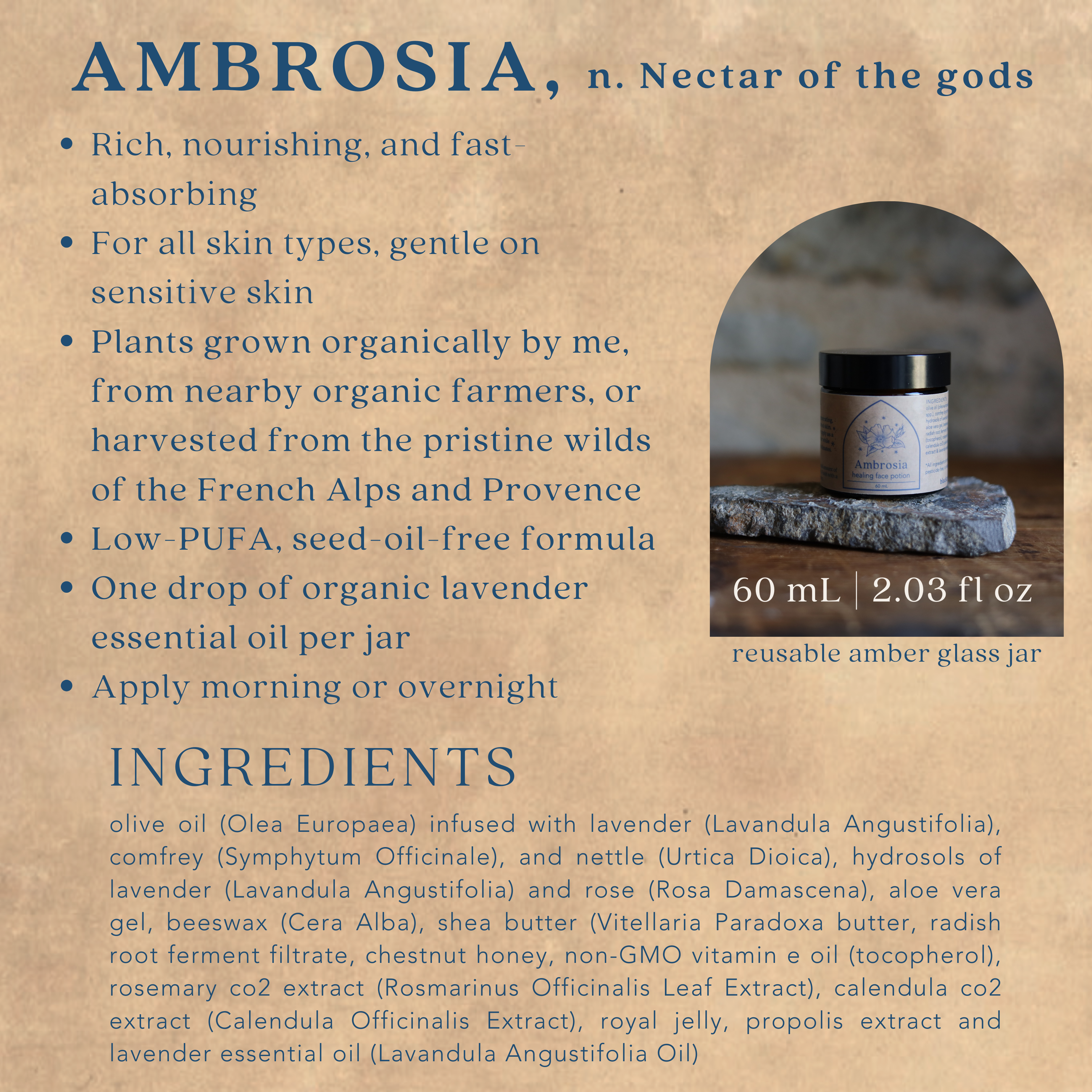 Black Creek Botanicals - Wholesale Facial Moisturizer - Organic Face Cream | Local French Skincare, Low-PUFA Formula1