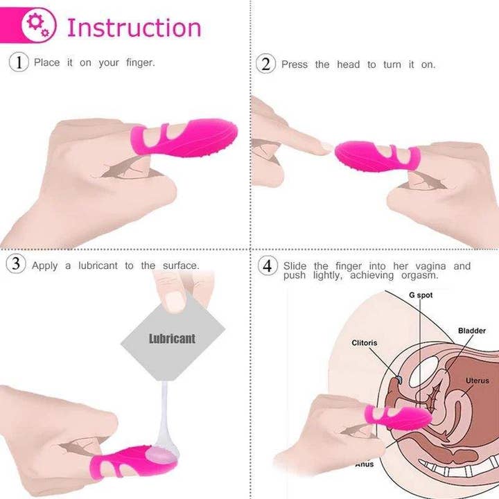 VIGOR - Venta al por mayor Juguetes eróticos - Vibrador en Anillo para Dedo VIGOR en Color Rosa para Estimulación de Clítoris y Vagina9