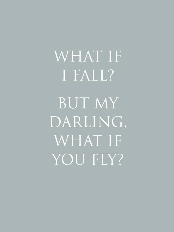 Stampa artistica A3 «Tesoro, cosa succede se volate?» per la vendita all'ingrosso da parte di WUNDERWORT by Angela Gwinner